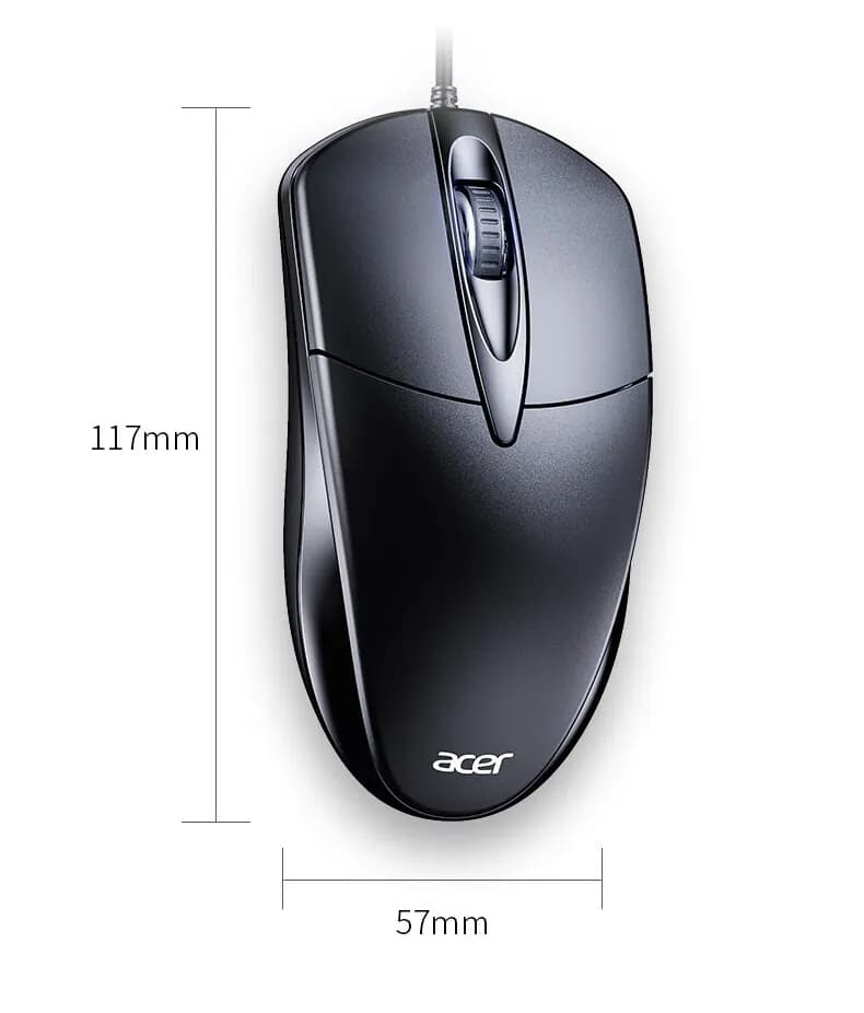 Chuột máy tính có dây ACER phục vụ công việc, game cho cảm giác cầm nắm thoải mái