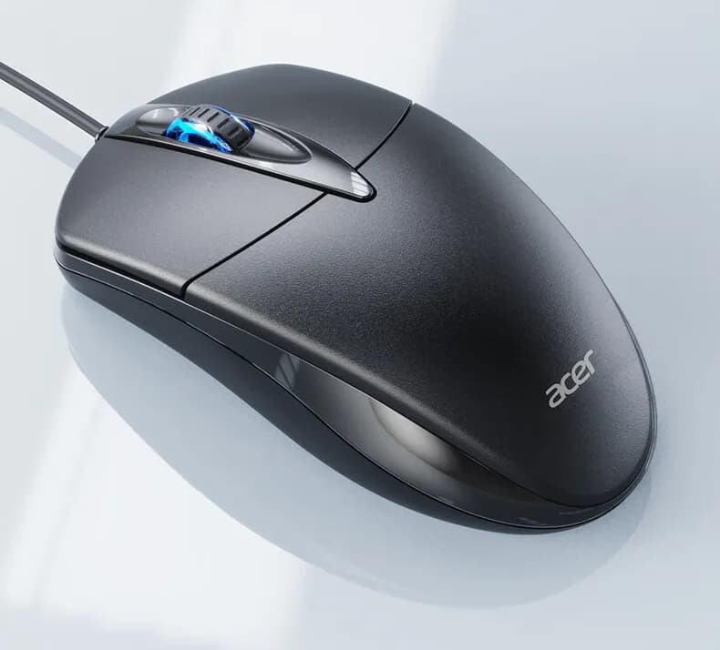 Chuột máy tính có dây ACER phục vụ công việc, game cho cảm giác cầm nắm thoải mái