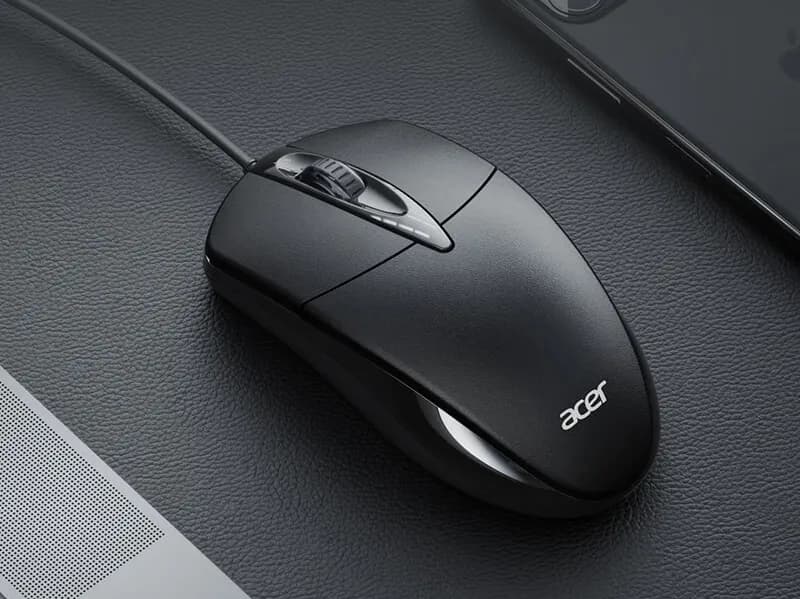 Chuột máy tính có dây ACER phục vụ công việc, game cho cảm giác cầm nắm thoải mái