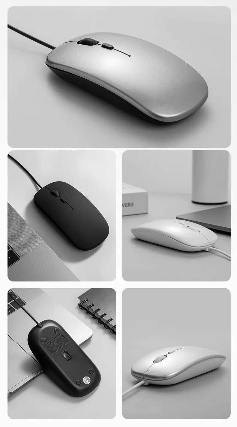 Chuột có dây Type-C, USB dành cho điện thoại, máy tính bảng, laptop