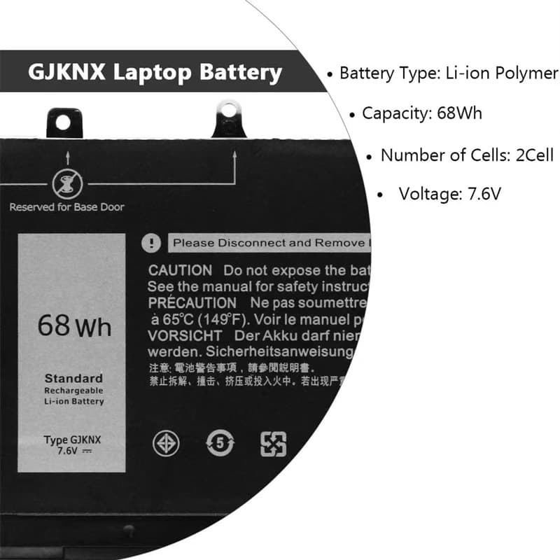 Pin Laptop Dell Latitude 5580 5480 5280 3520 GJKNX