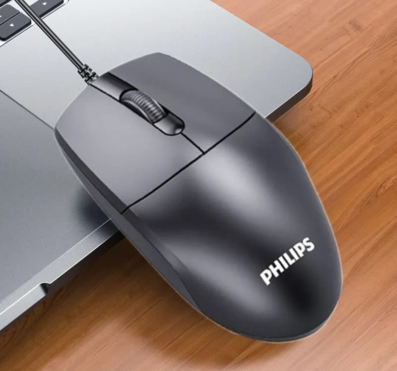 Chuột máy tính có dây Philips cho công việc, giải trí