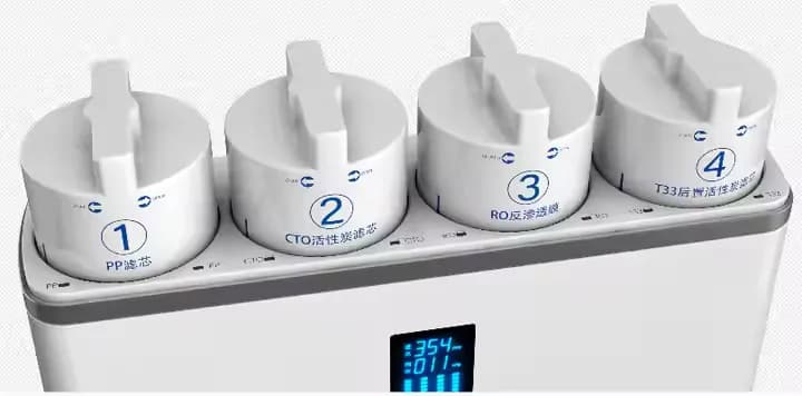 Máy lọc nước RO MiiNoc thông mình SnowPad, màn hình LCD 4 giai đoạn lọc